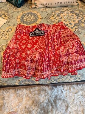 Angie Red & White skort